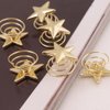 Aysekone 6 Pcs/Pack Delicate Bridesmaid Gift Gold Wedding Hair Pins Clips Bridal Star Hairpin Spiral Hair Claw Stick Headwear Barrettes for Women Girls Hair Accessories