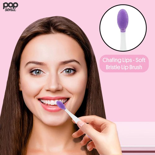 Lip Exfoliator w/AAA Battery (Lavender) - Silicone Lip Brush for Dry, Chapped, & Chafing Lips - Soft Bristle Lip Brush Exfoliating Tool for Smooth, Luscious Lips - Lip Products for Women & Men…