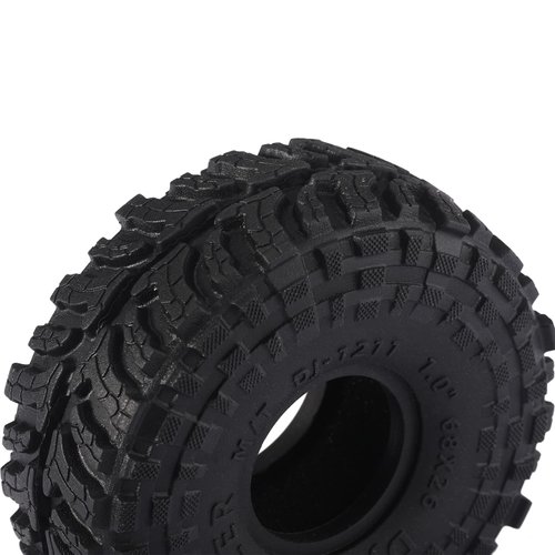 DJCRAWLER Super Large Soft Sticky 1.0 Crawler Tires 68 * 26mm for 1/18 1/24 RC Crawler Car Axial SCX24 FMS FCX24 AX24 Upgrade Wheel