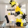 One Happy Dude Balloon Arch Garland Kit, 126Pcs 18" 12" 10" 5" Yellow Black Balloons with Checkered Foil Balloons for One Happy Dude Birthday Decorations Baby Shower Boys 1st Birthday Party Supplies