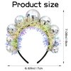 Bnsikun Disco Headband, Silver Vintage Disco Ball Headband,Retro Disco Headwear Women Girl for Halloween Christmas Party New Years Eve Party Accessory