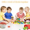 auryee Wooden Building Blocks Toys 60 PCS Toddler Stacking Toys Pre-School Learning Educational Toy for Kids | Baby | Boys | Girls Age 3 4 5 6 7 8 Year Old