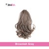Juvabun Claw Clip Wavy Ponytail Extension 10" -Brownish Gray | Hair Extension Clips | Synthetic Ponytail Extension | Wavy Hair Extensions | Washable Realistic And Synthetic |Brownish Gray