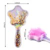 Zou.Rena Little Girls Hair Brush Easily Brushed Through Tangles-No Liquid,Glitter Confetti Unicorn Gifts Play for Kids Age 3-8(purple)