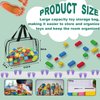 6 Pcs Toy Storage Bags with Zipper - 11.8 x 8.6 x 3.9 Inch,Clear PVC Portable Handheld Zipper Toy Organizer Bags for Organizing Board Games,Building Blocks,Puzzle,and Kids Books.black 6 Pcs