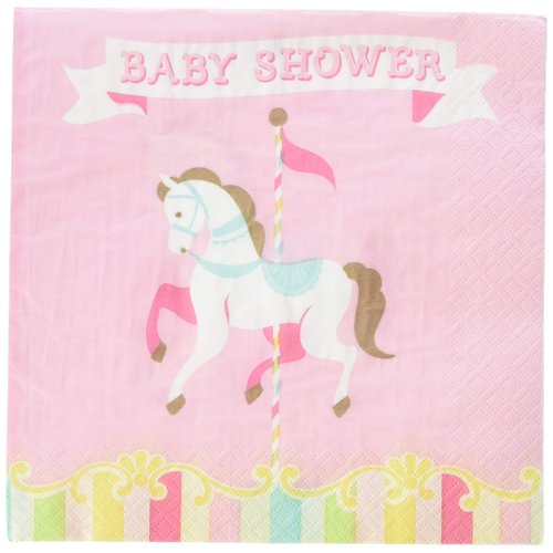 Creative Converting Carousel Luncheon Napkins Party Supplies, Multicolor