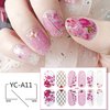 16 Sheets Full Wrap Gradient Nail Polish Stickers Self-Adhesive Nail Art Decal Strips Full Cover Nail Art Stickers with 2 Pieces Nail Files for Women Girls DIY Nail Art Decoration (Natural Style)