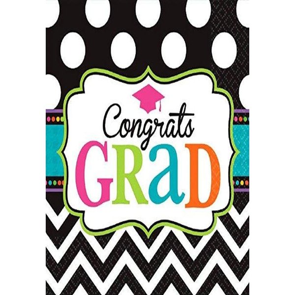 Dream Big Luncheon Napkins Graduation Party Disposable Tableware, Paper, 6.5" x 6.5", Pack of 125.