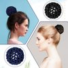 8 Pieces Ballet Hair Bun Cover for Girls,Hair Nets for Buns Invisible Knit Hairnet Elastic Bun Nets Elastic Edge Hair Mesh Dance Hair Cover Skating Snoods Hair Bun Holder for Ballet Dance (3 Styles)