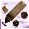 LaaVoo U Tip Hair Extensions Human Hair Ombre Dark Brown to Chestnut Brown with Ash Brown K Tips Hair Extensions Human Hair 20" Fusion K Tip Hair Extensions Real Human Hair Silky Straight 50g/s
