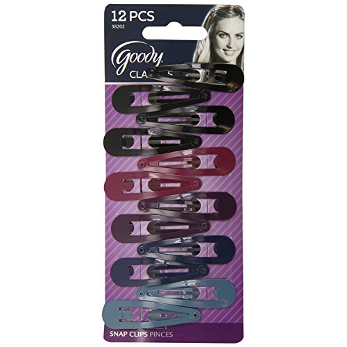Goody Classics Contour Hair Clips, 12 Count (Pack of 3)