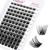 Lash Clusters DIY Eyelash Extensions 96 Clusters Lashes D Curl 0.07 Natural Individual Lash Extensions Mixed Tray False Eyelashes Soft & Strong Thin Band DIY at Home (F29-0.07D, 8-16mm)