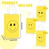16PCS Smile Face Gift Paper Bags Smile Face Party Supplies Preppy Party Favors Bags Yellow Smile Face Party Goodie Bags Preppy Party Decor Party Decorations for Bachelorette Birthday Baby Shower