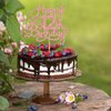 1 Pack Happy 12th Birthday Cake Topper Glitter Heart Star 12 Fabulous Cake Pick Birthday Sign Cake Decorations for Children 12th Birthday Theme Party Supplies Rose Gold