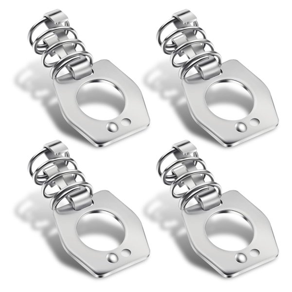 SAQXK 4pcs RV Water Heater Cam Lock Door Latch Fastener Stainless Steel for RV, Camper, Travel Trailer, Motorhome Hot Water Heater Cover Twist Metal Cam Lock Water Heater Door Latch Replacement