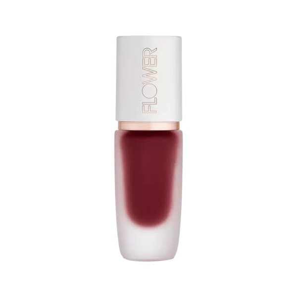 FLOWER BEAUTY By Drew Barrymore Perfect Pout Lip Color - Soft Matte Finish - Liquid Lipstick - Comfortable + Lightweight Feel (Garnet)