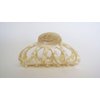 Generic Medium size vanilla blonde pearl white marbled hair claw clip