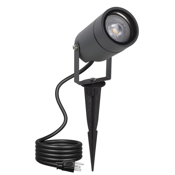 DAWALIGHT Outdoor Spot Light, Landscape Lighting 6W Spotlight for Yard, Replaceable GU10 Bulb 110V 3000K IP65 Waterproof, Aluminum, 5ft Cable Garden Patio Driveway House