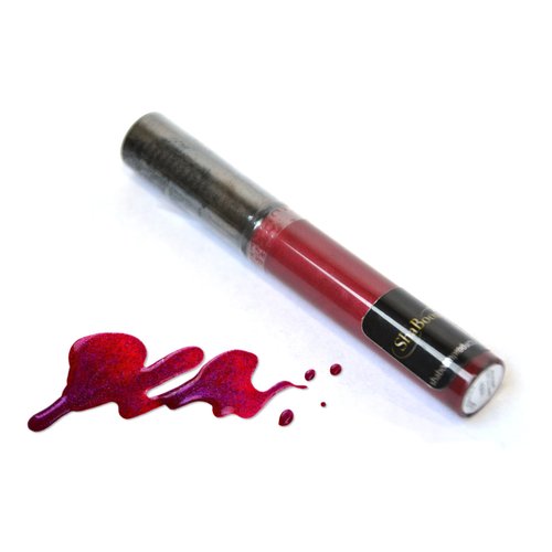ShaBoom Beauty Jojoba-Based Moisturizing Long-Lasting, Highly Pigmented, Glossy Colored Lip Gloss Lacquer Wand, Paraben, Talc, and Cruelty Free (Vixen)