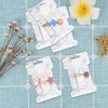 300 PCS Hair Clip Bow Display Cards Hair Barrettes Jewelry Display Holder Rectangle Paper Cardboard for Hair Accessories Display and Organizing, 4 x 2-1/2 Inches (Marble Stripe)