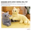 Gadpiparty Stuffed Cats Plush Cat Doll, Realistic Soft Plush Cat Toy for Kids Adults Boys and Girls, Stuffed Animals Cat Doll for Kids Birthday Gift (Grey, 12 Inch) Cat Stuffed Animals