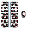 SILPECWEE 5 Sheets Flower Nail Polish Strips Self Adhesive Nail Stickers Full Nail Wraps Nail Art Accessories Nail Strips for Women with 1pc Nail File