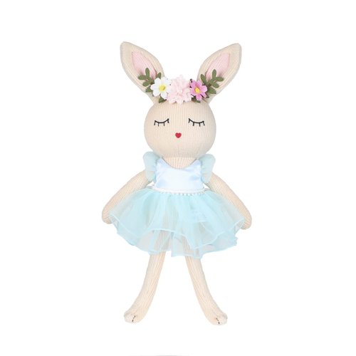 JUSTQUNSEEN Ballerina Doll Handmade Stuffed Animal Bunny Stuffed Animal Bunny Plush Animal Doll, Plush Toy Bunny Stuffed Animals for Girls Easter Stuffed Animal on Birthday Christmas Easter