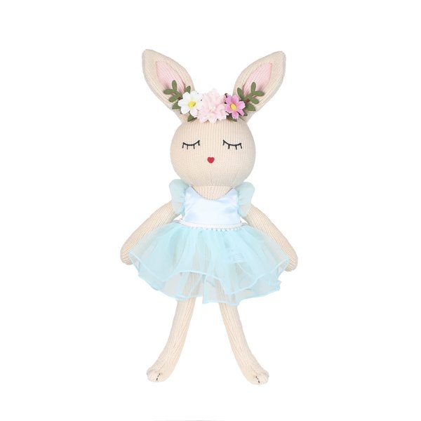 JUSTQUNSEEN Ballerina Doll Handmade Stuffed Animal Bunny Stuffed Animal Bunny Plush Animal Doll, Plush Toy Bunny Stuffed Animals for Girls Easter Stuffed Animal on Birthday Christmas Easter