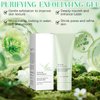 2PCS Purifying Exfoliating Gel, Exfoliating Scrub, Purifying Exfoliating Gel Moisturizing Cleanses Skin Give, Exfoliating Gel, Body Exfoliating Scrub Gel and Deep Cleansing Face