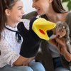 LOGOFUN Crow Hand Puppet Plush Bird Glove Puppet Cartoon Animal Pretend Play Storytelling Party Interactive Toys for Kids