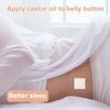 50pcs Castor Oil Belly Button Patch, 2.36inch White Castor Oil Pack Wrap Disposable Self-Adhesive Pad Organic Pack Highly Absorbent Cover for Belly Button (Oil-Free)