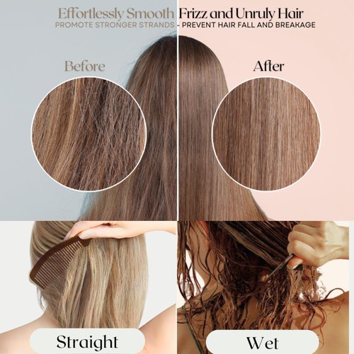 MAKYN Premium Hair Brush, Natural Oak Wood Bristles Detangling Hairbrush for Massaging Scalp, No More Tangle, Best Hair Brush for Men Women Kids, For All Hair Types, Wet or Dry, Eco-Sourced Wood (L)