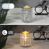 Wrought Iron Crystal Wax Melt Warmer Electric Oil Burner Wax Melt For Home, Kitchen, Living Room, Bedroom, SPA(Silver)