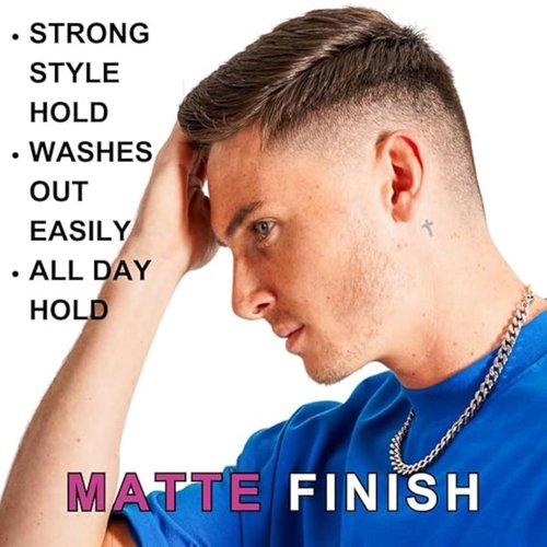 CrazyBull Hair Play Hard Strong Matte Paste - Volumizing Hair Products - Cruelty-Free Styling Cream with Melon Scent - No Flake Hair Paste - 3.38 oz