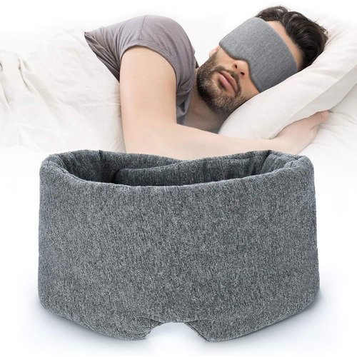 100% Handmade Cotton Sleep Mask Blackout - Comfortable & Breathable Eye Mask for Sleeping Adjustable Blinder Blindfold Airplane with Travel Pouch - Best Night Companion Eyeshade for Women Men Kid