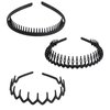 WLLHYF 3 Pieces Sharks Tooth Hair Comb Plastic Non Slip Headband Wavy Teeth Hair Hoop Fashion Effortless Hairband Hair Accessory for Women Girls Men (Style A)