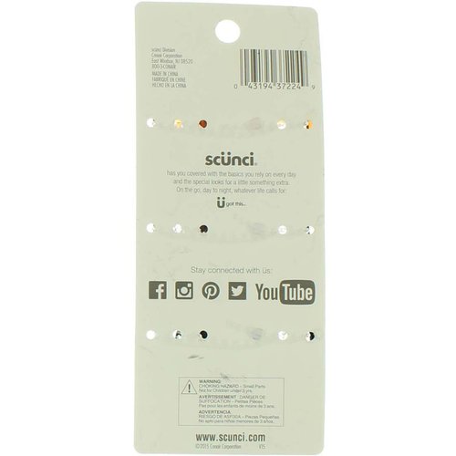 Scunci Effortless Beauty Jaw Hair Clips 3 ea (Pack of 4)