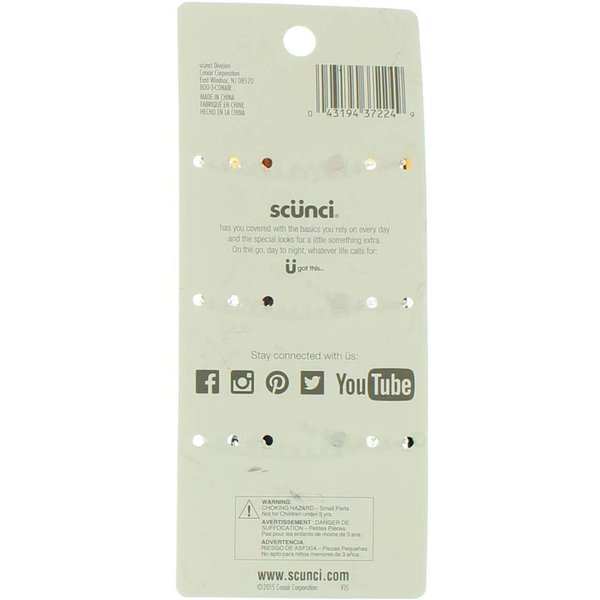 Scunci Effortless Beauty Jaw Hair Clips 3 ea (Pack of 4)