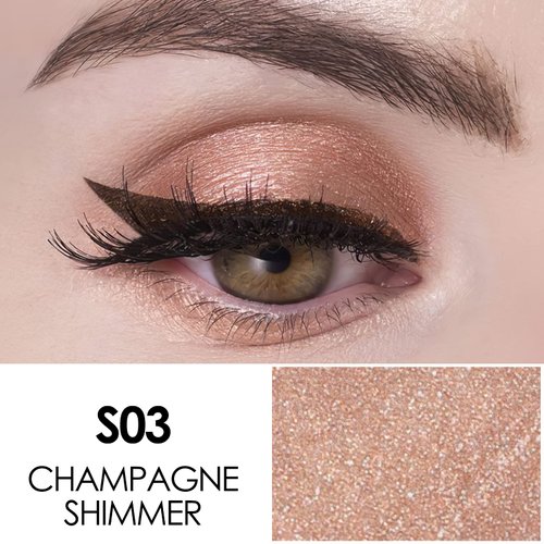 FOCALLURE Glittering Liquid Eyeshadow, Quick-Drying, Crease Resistant, Creates High-Impact Shimmer Diamond Glow Eye Looks, Precise Applicator, 05 Champagne Shimmer
