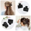 Medium Claw Hair Clips for Women Girls, 2" Matte Rectangle Small Hair Claw Clips for Thin/Medium Thick Hair, Hair Jaw Clips Nonslip Clips (8pcs Black)