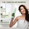 Dark Coffee Hair Dye Shampoo 3 in 1, Hair Color Shampoo for Gray Hair Coverage, Rosemary & Tea Tree Shampoo Hair Dye for Men & Women, Coffee Shampoo Dye Colors in Mins & Long Lasting 500ML