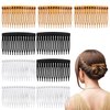 Molain 9 Pcs French Hair Side Comb, 14 Teeth Plastic Hair Combs French Twist Side Combs Vintage Fine Hair Clips Pins French Side Hair Comb Hair Styling Comb for Women Girls Bridal Wedding