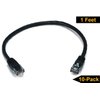 iMBAPrice 3' Cat5e Network Ethernet Patch Cable, 10 Pack, Black (IMBA-CAT5-03BK-10PK)