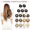 Hair Extensions Real Human Hair Clip in, Chocolate Brown 16 Inch 7pcs 120g, MAXITA Clip in Hair Extensions Real Human Hair Remy Thick Straight Natural Hair Extensions for Woman