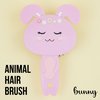 Forever 21 Hairbrush - 1pc Cute Animal Character Hairbrush, Comfort & Control Cushion Hair Brush w/Gentle Bristles, Cushion Base, and Animal Ears (BUNNY)