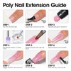 Gellen Poly Gel Clear Nail Extension Gel, 60g 048 Clear Builder Nail Gel Long Lasting Trendy Nail Art Design Nail Strengthener Nails Enhancement Gel for Salon Manicure Beginner Easy DIY at Home