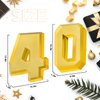 Datyiiha Cardboard Number for Charcuterie 40 Set Fillable Tray 10.2'' Gold Charcuterie Paper Box for 40th Birthday Anniversary Party Decorations Chocolate Candy Cupcake Container