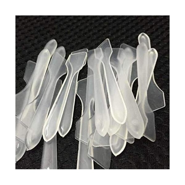 DNHCLL 100PCS Translucent Makeup Frosted Tip Spatula Cosmetic Mask Spatula for Mixing and Sampling,Disposable Mask Stick Cream Mixing Spatulas Spoon Makeup Cosmetic Make Up Tools