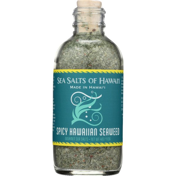 Sea Salts of Hawaii Spicy Hawaiian Seaweed Sea Salt, 4oz. Made in Hawaii