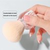 UNIMEIX Nail Dust Brush Round Head Nail Art Dust Powder Remover Cleaner Brush or Acrylic UV Gel Nail Arts Kabuki Nail Brushes For Cleaning (Transparent)
